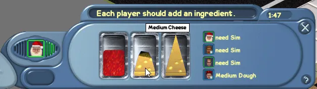 The pizza interface, which must closely follow the state of the object, who is connected to it and the decisions they make. The pizza interface, which must closely follow the state of the object, who is connected to it and the decisions they make.