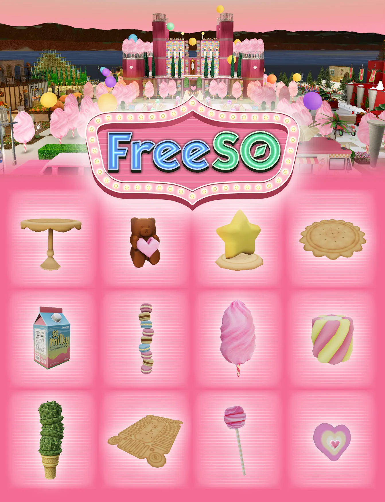 The 12 potential items to win out of the Lucky 'Gumball' Machine