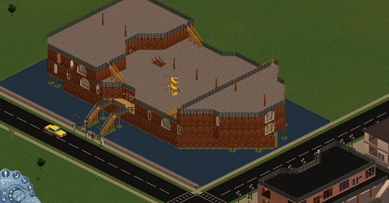 A lot shaped like a boat