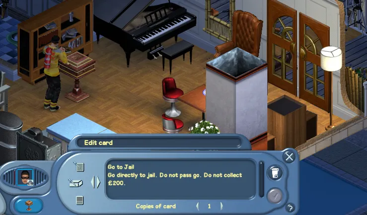 The draw-a-card plugin being used