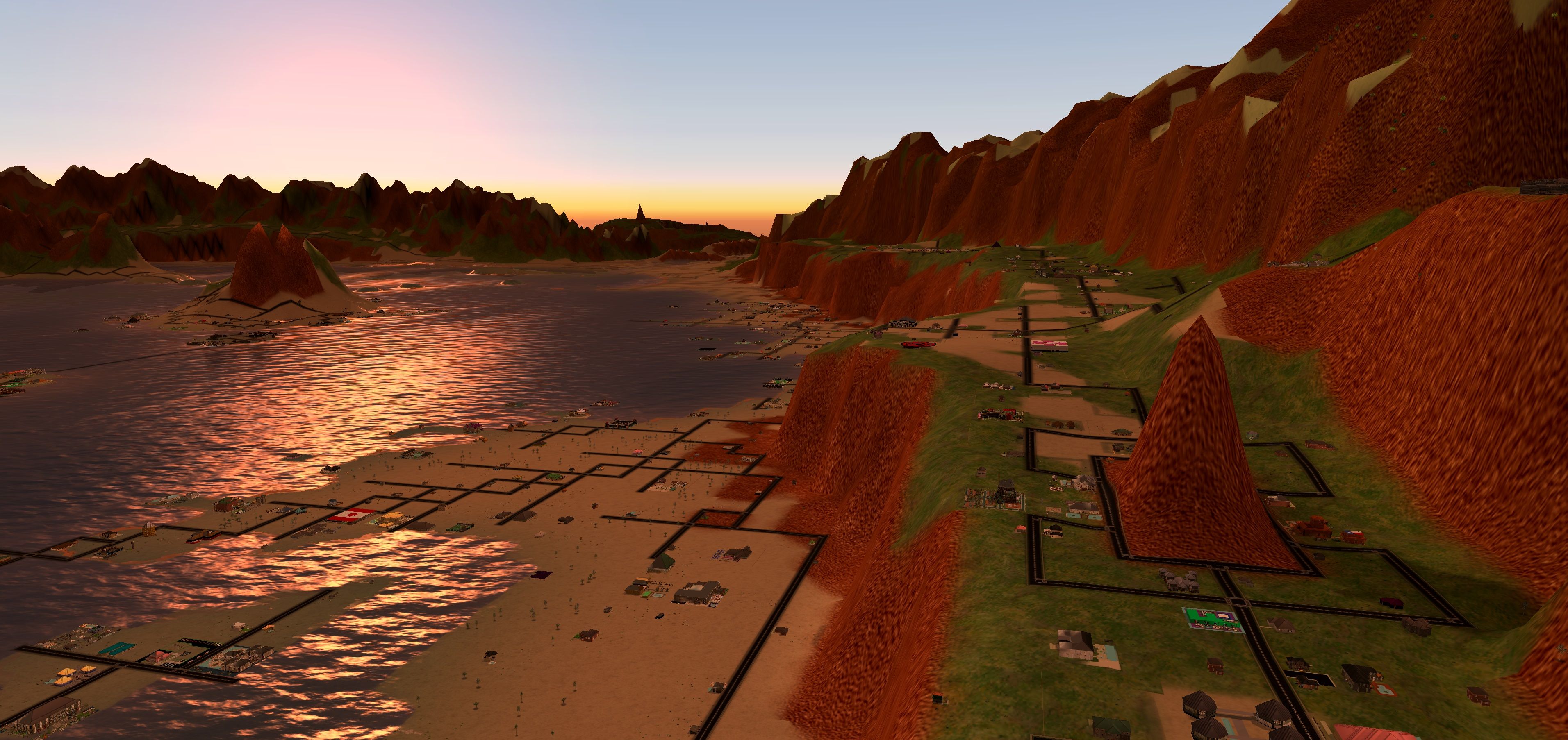 An image of a sunset in Sunrise Crater.