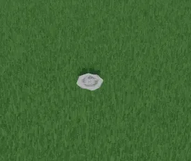 A puddle being soaked up