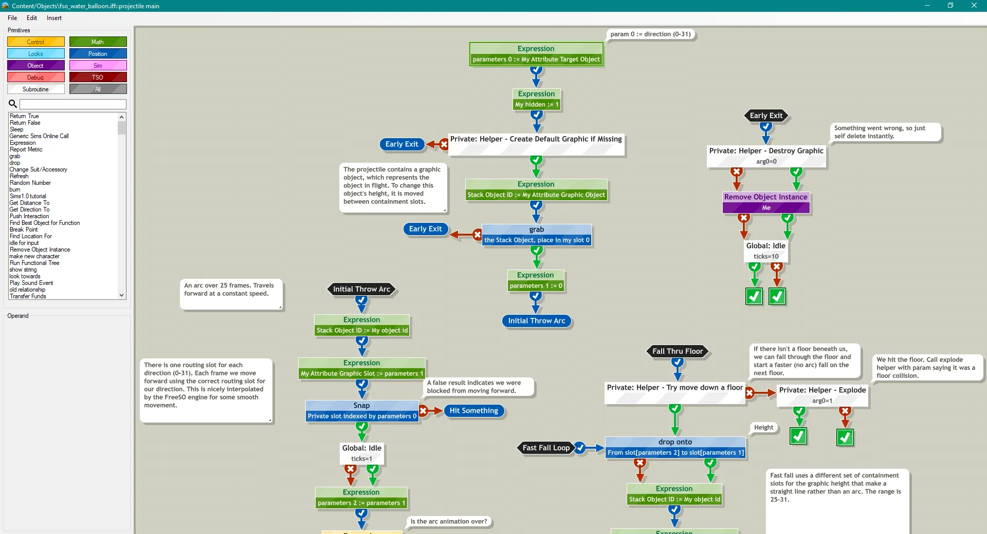 One of the more complex scripts for the Water Balloons. Click for a closer look.