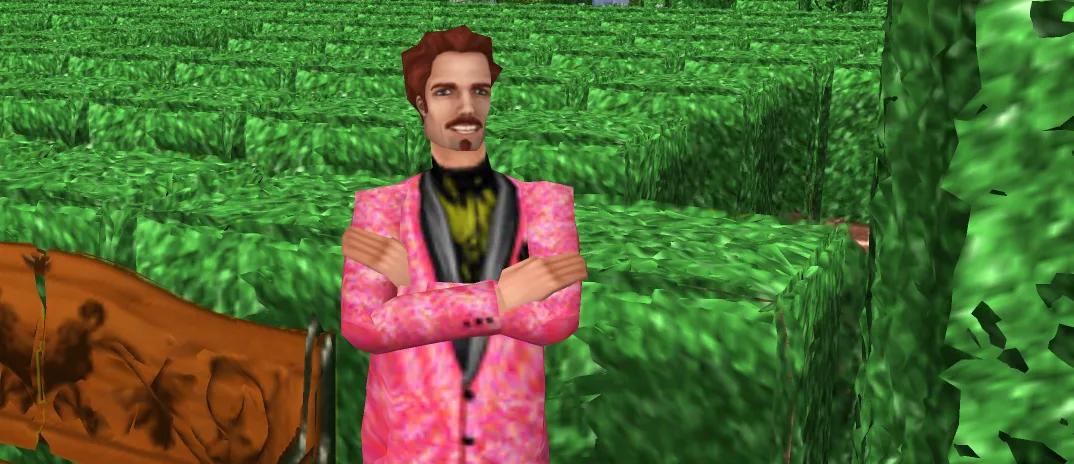 No reason to have this pic here, it's just amazing. Maury smiling in front of his maze