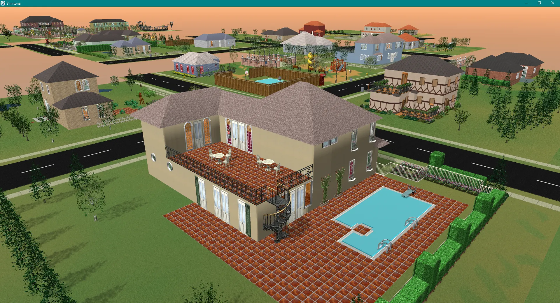Simitone rendering surrounding lots