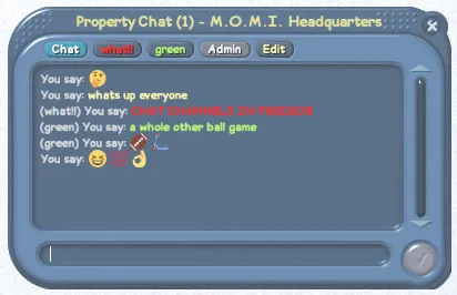 Our new chat dialog, with a few test channels. Our new chat dialog, with a few test channels.
